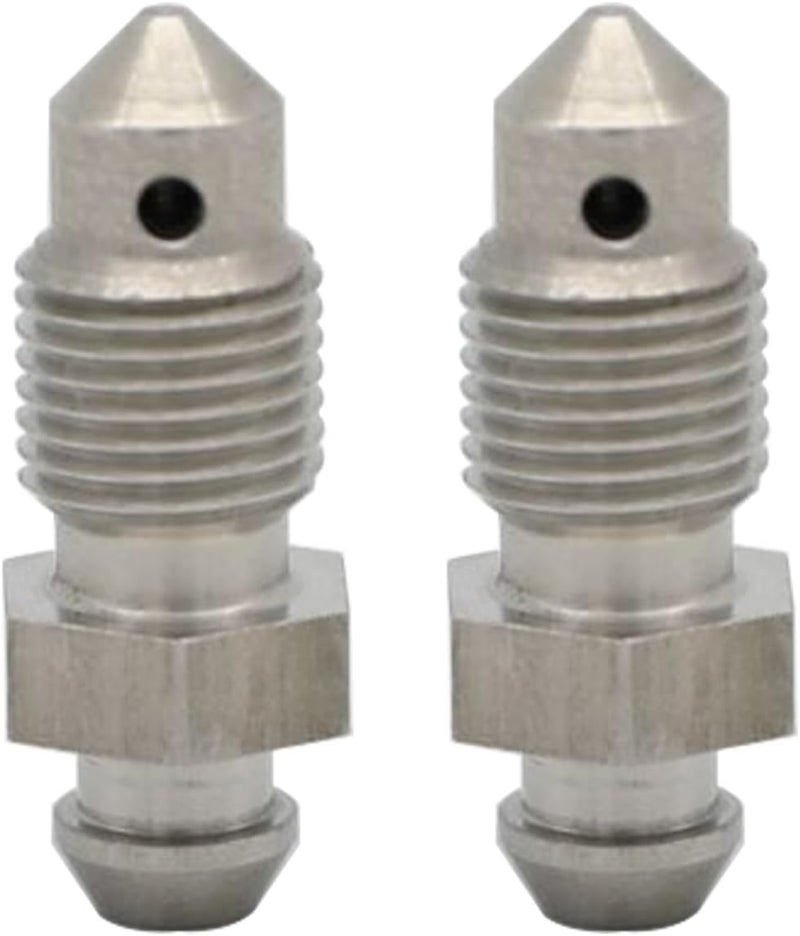 KRD PERFORMANCE 2 PCS Stainless Steel -3 AN Brake Bleed Nipple Screw Bleeder Fitting - Image 3